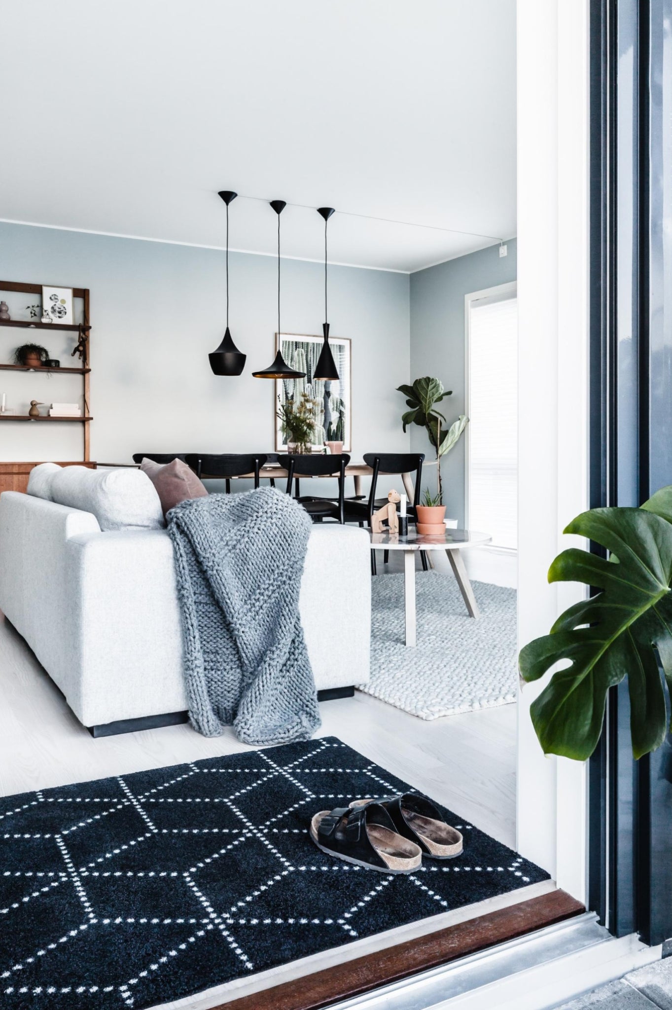 Heymat Doormat Hagl Black, 45x150cm