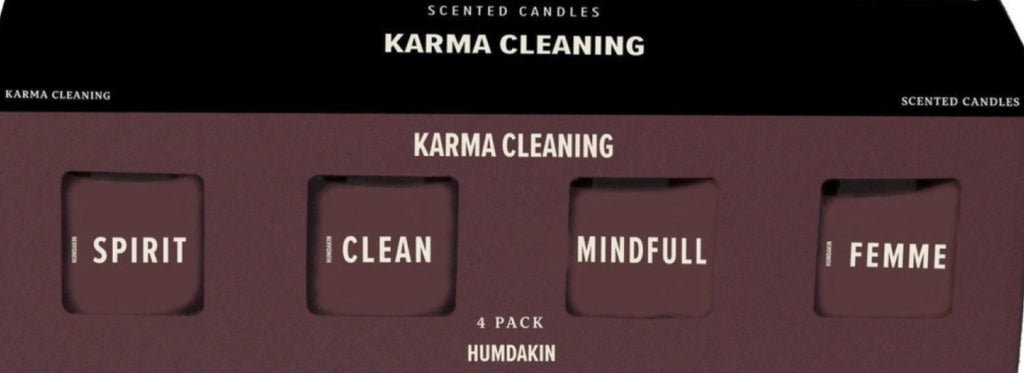 Humdakin Scented Candles Set Of 4, Karma Cleaning