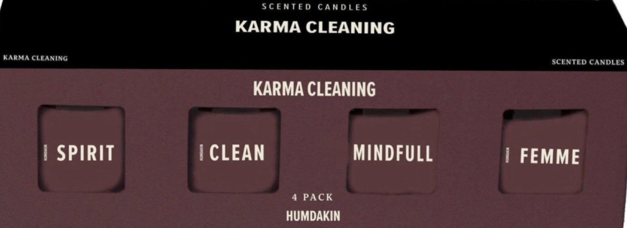 Humdakin Scented Candles Set Of 4, Karma Cleaning