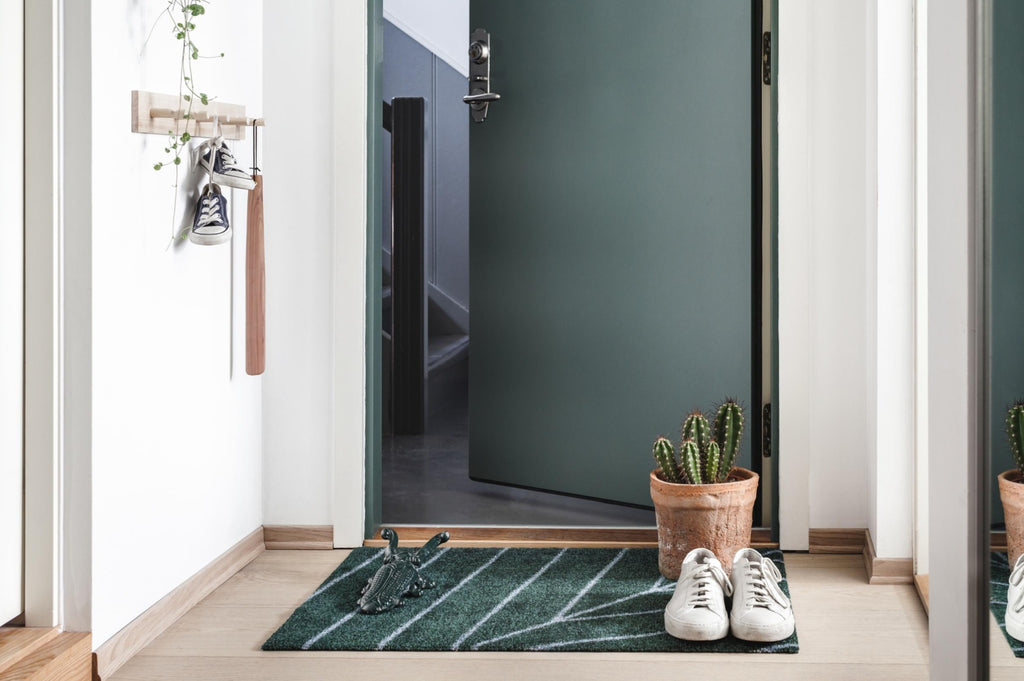 Heymat One Noon Doormat 150x85 cm — PET/Nitrile, Blue White Black