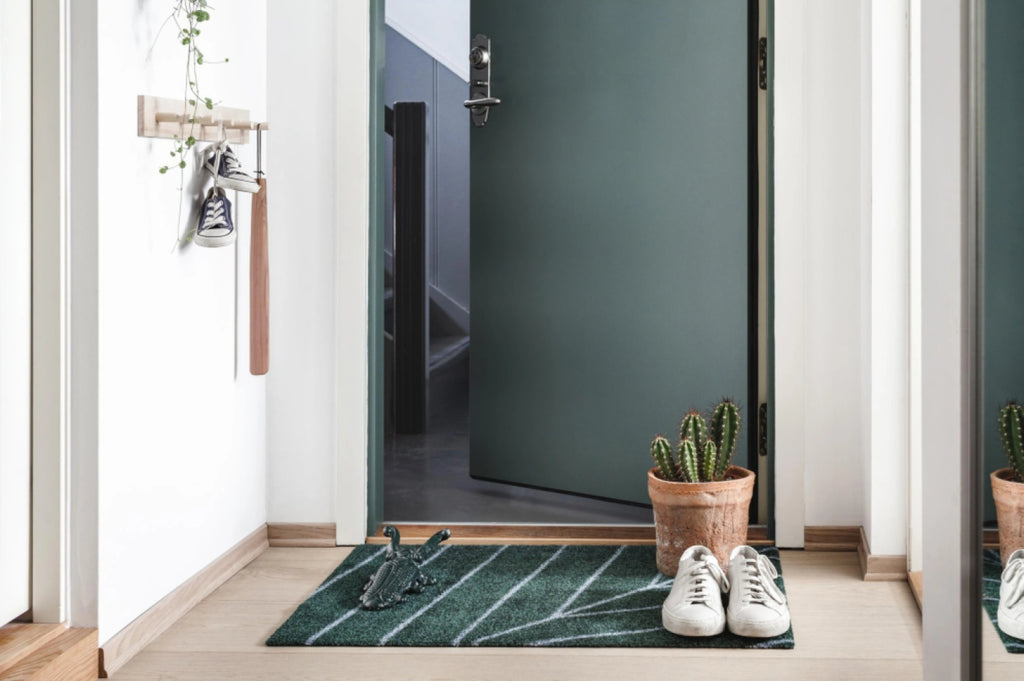 Heymat One Noon Doormat 85×60 cm - PET/Nitrile, Blue Green Red