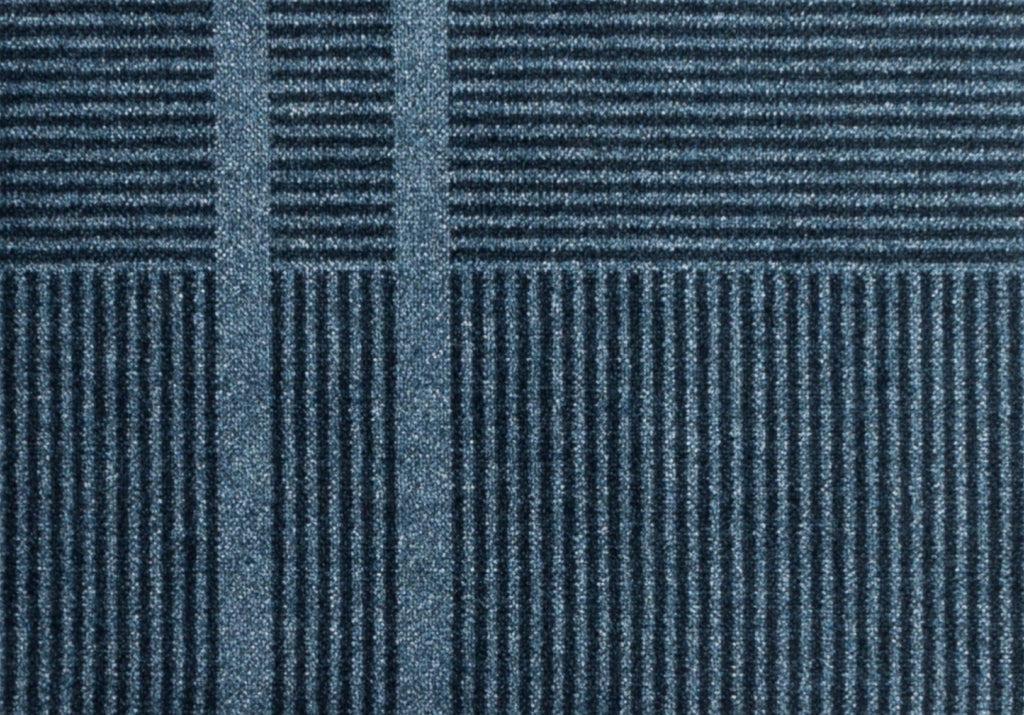 Heymat Løype Doormat Stormy Blue/Grey-Beige 85x115 cm PET with nitrile backing