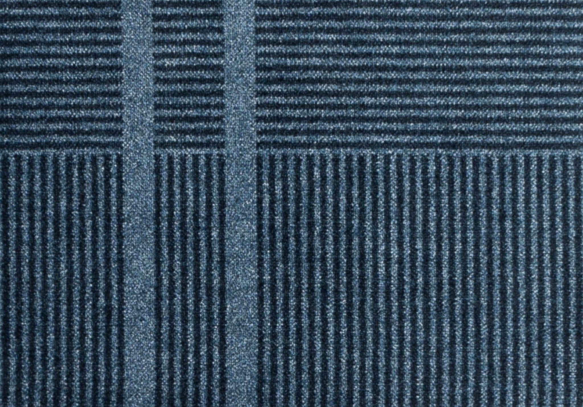 Heymat Løype Doormat Stormy Blue/Grey-Beige 85x115 cm PET with nitrile backing