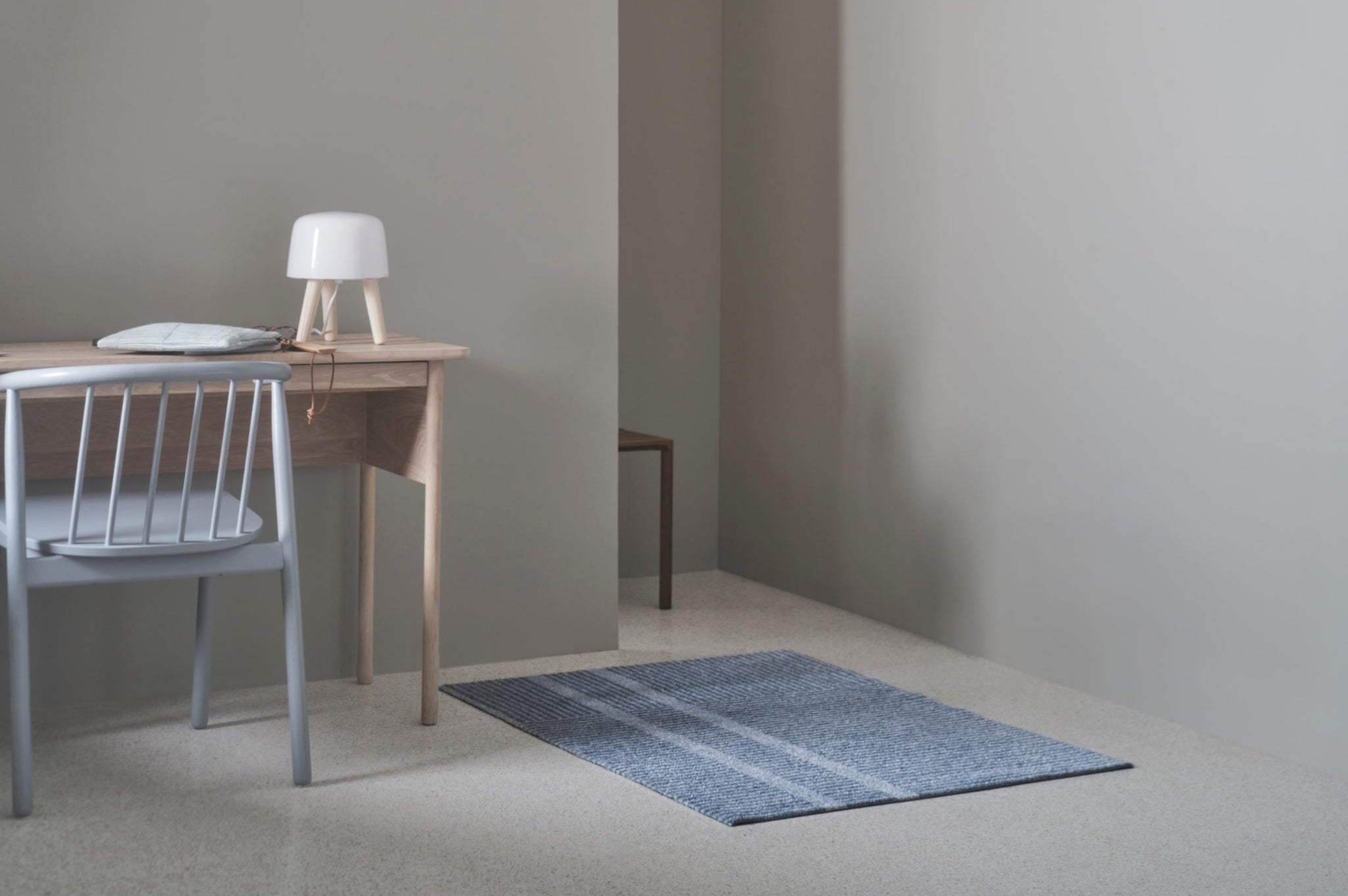 Heymat Løype Cloudy Grey Doormat 115x85 cm - PET/Nitrile Entrance Mat