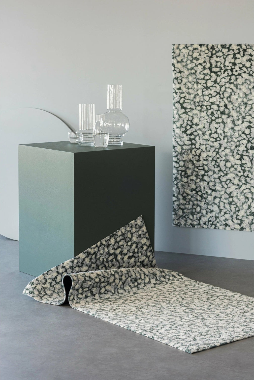 Heymat Granite Grain Blue PET/Nitrile Doormat 85x150cm 4kg - Heavy-Duty