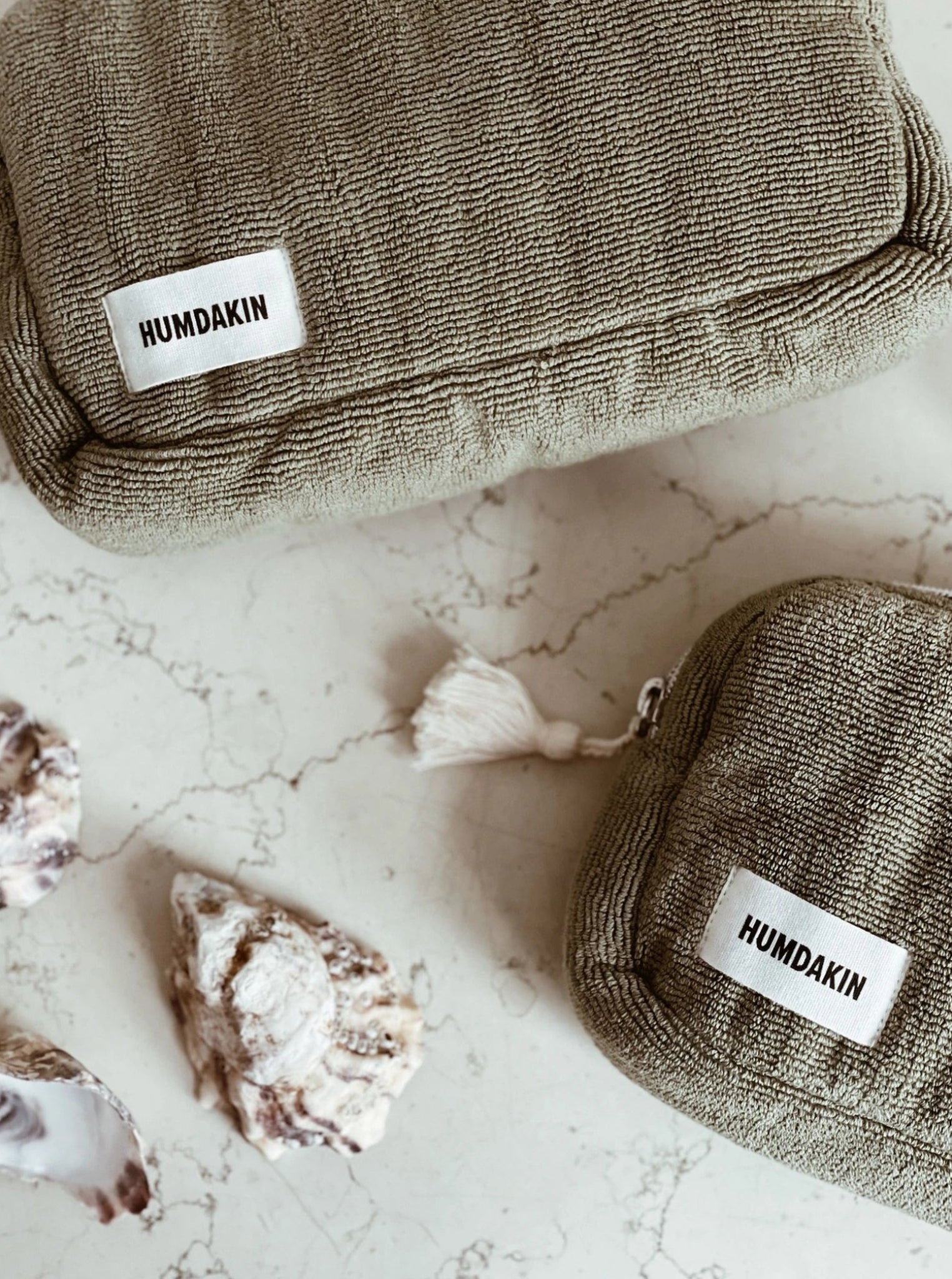 Humdakin Terry Cosmetic Bag, Stone