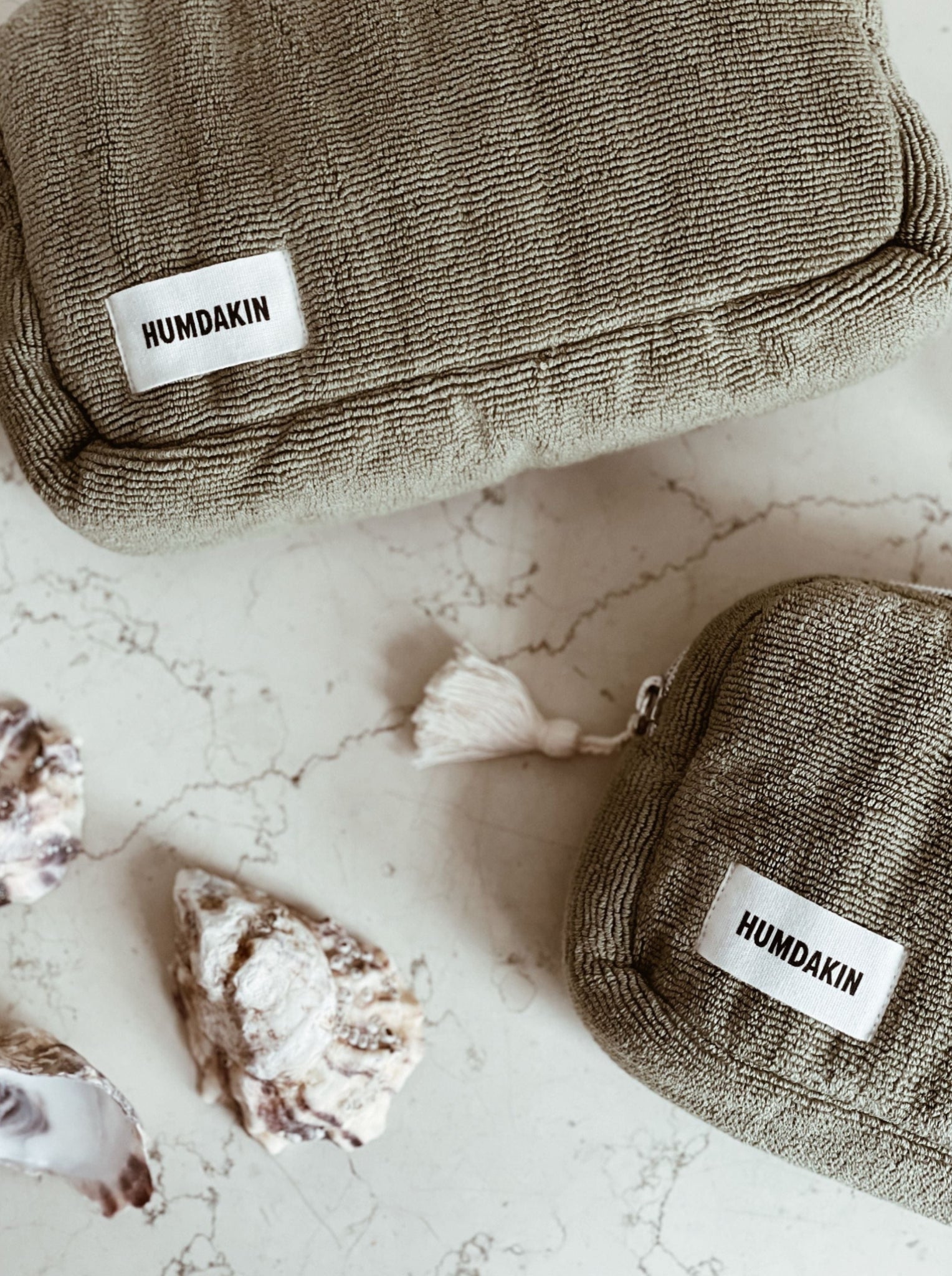 Humdakin Terry Cosmetic Bag, Stone