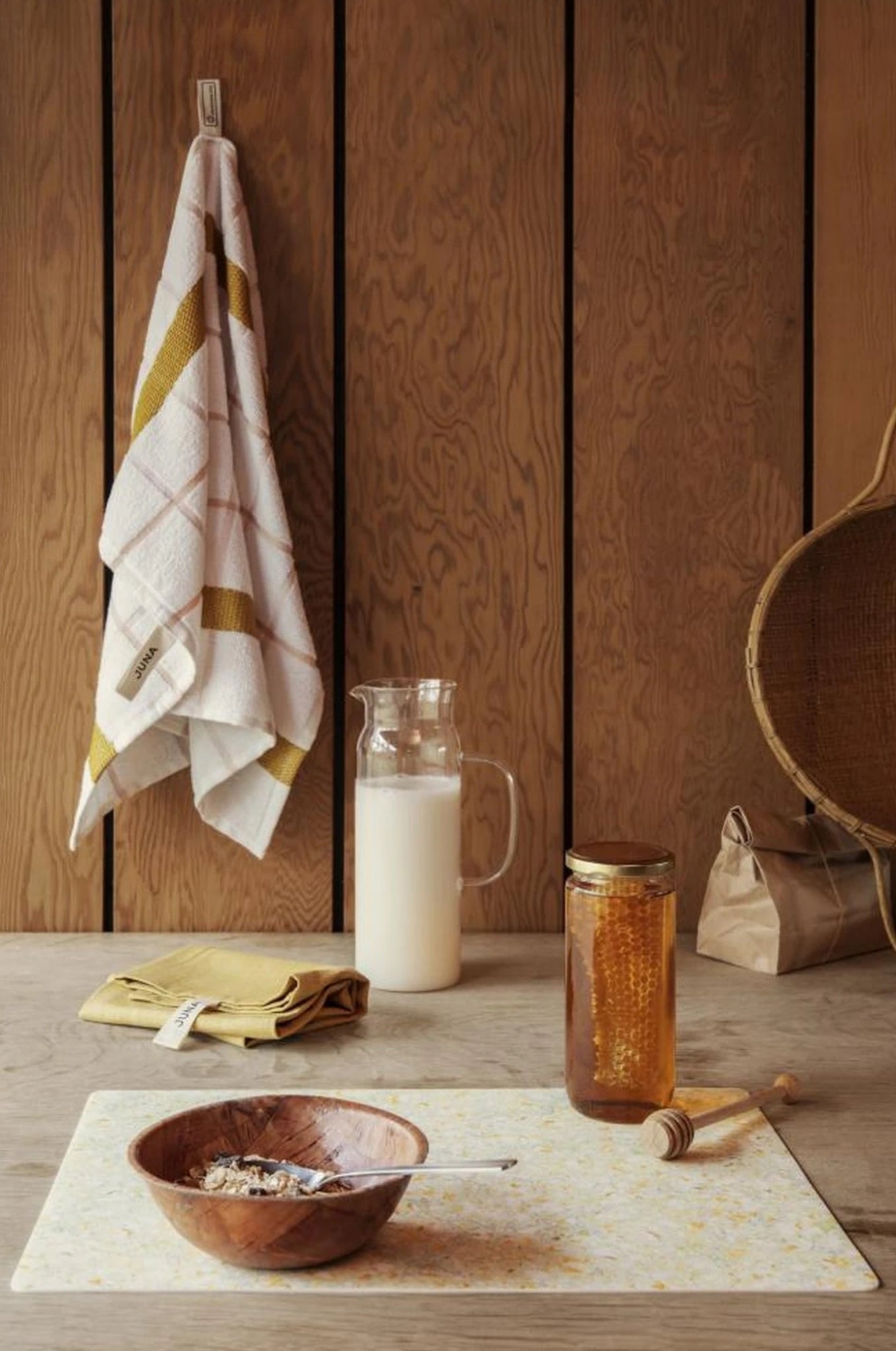 Juna Field Placemat Yellow, 43x30 Cm