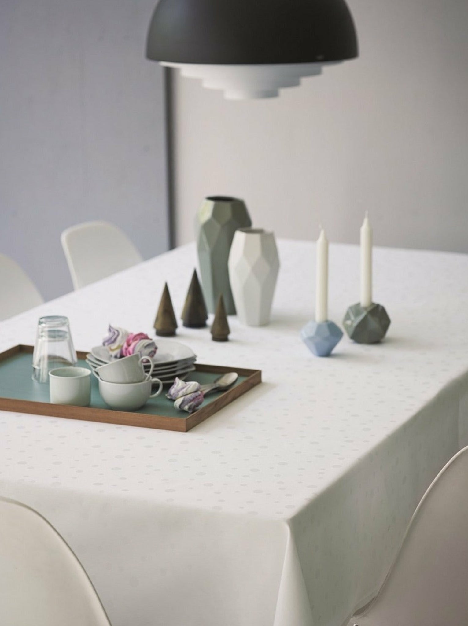 Juna Nature Acrylic Tablecloth Grey, 140 Cm