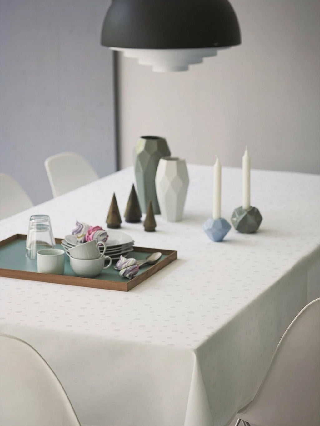 Juna Nature Acrylic Tablecloth Grey, 140 Cm