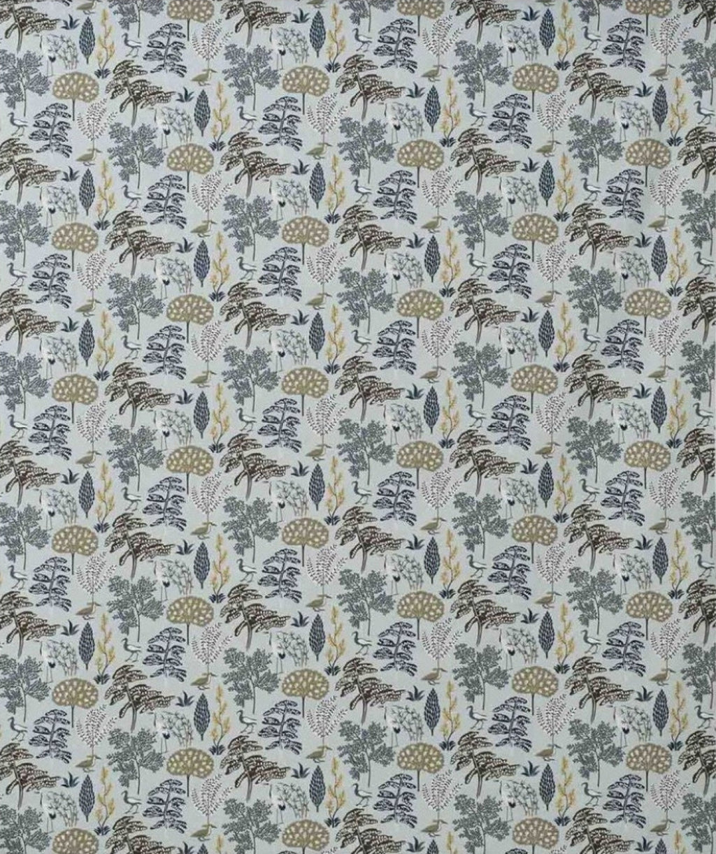 Spira Flora Fabric Width 150 Cm (Price Per Meter), Blue