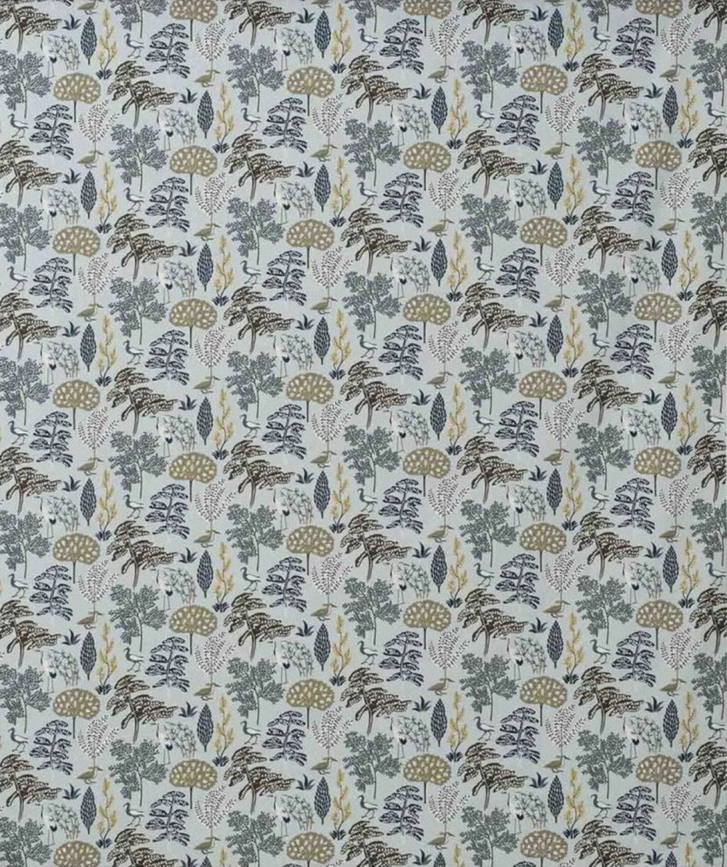 Spira Flora Fabric Width 150 Cm (Price Per Meter), Blue