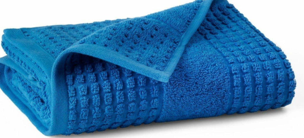 Juna Check towel 50x100 cm, blue