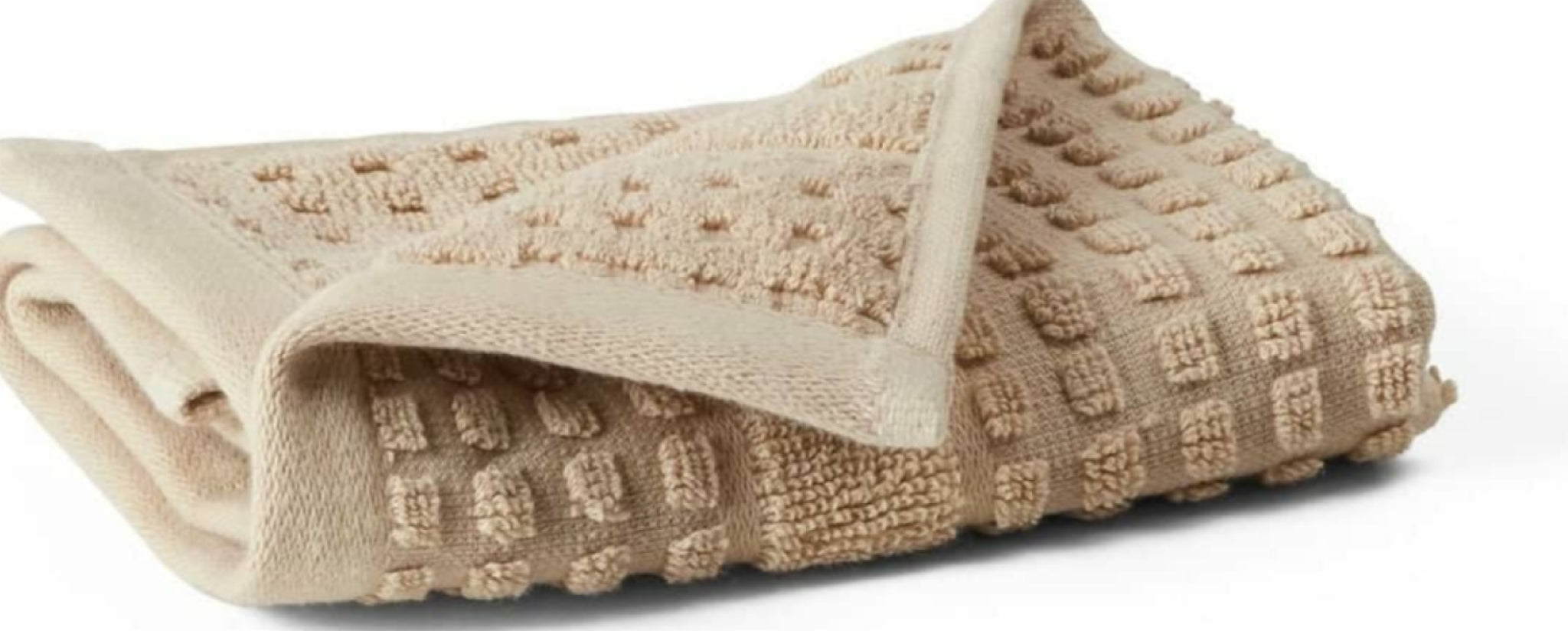 Juna Check Washcloth 30x30 Cm, Sand