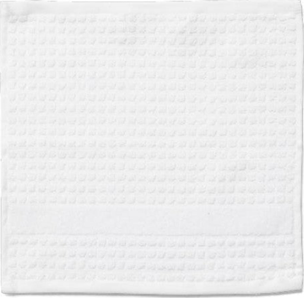 Juna Check washcloth white, 30x30 cm