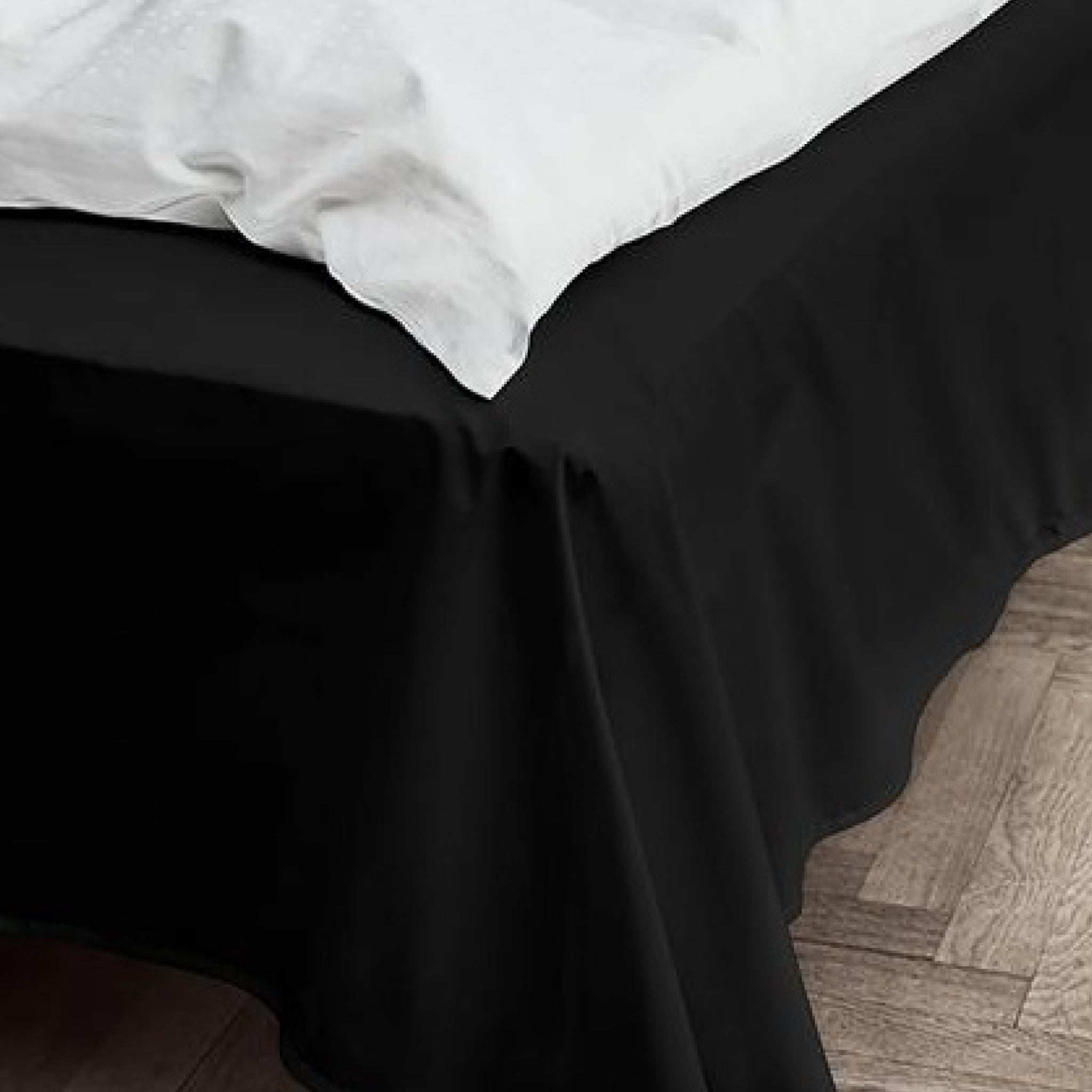Juna Percale Flat Sheet Black, 150x250 Cm