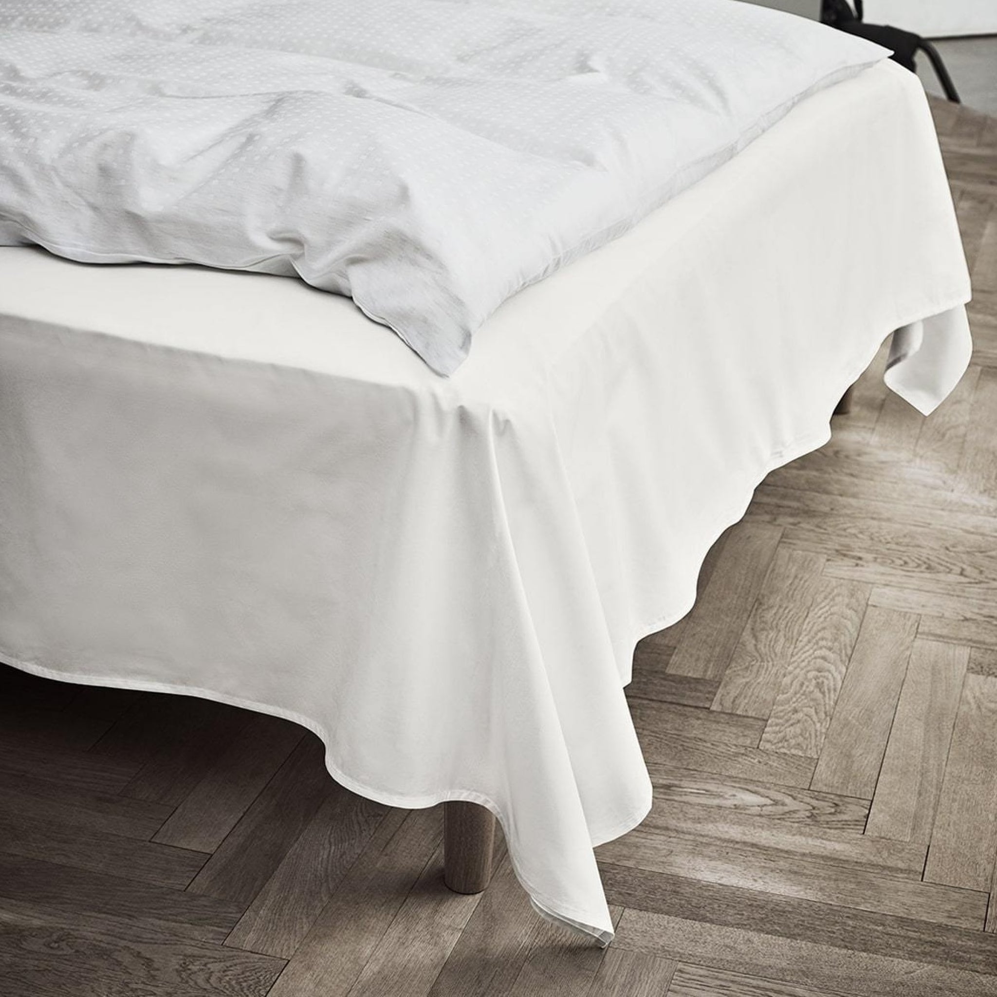 Juna Percale Flat Sheet Black, 150x250 Cm