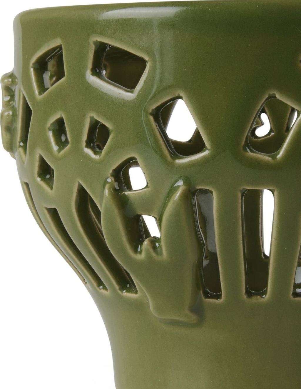 Kähler Orangery Tealight Holder Ø9.5 cm, Green Garden