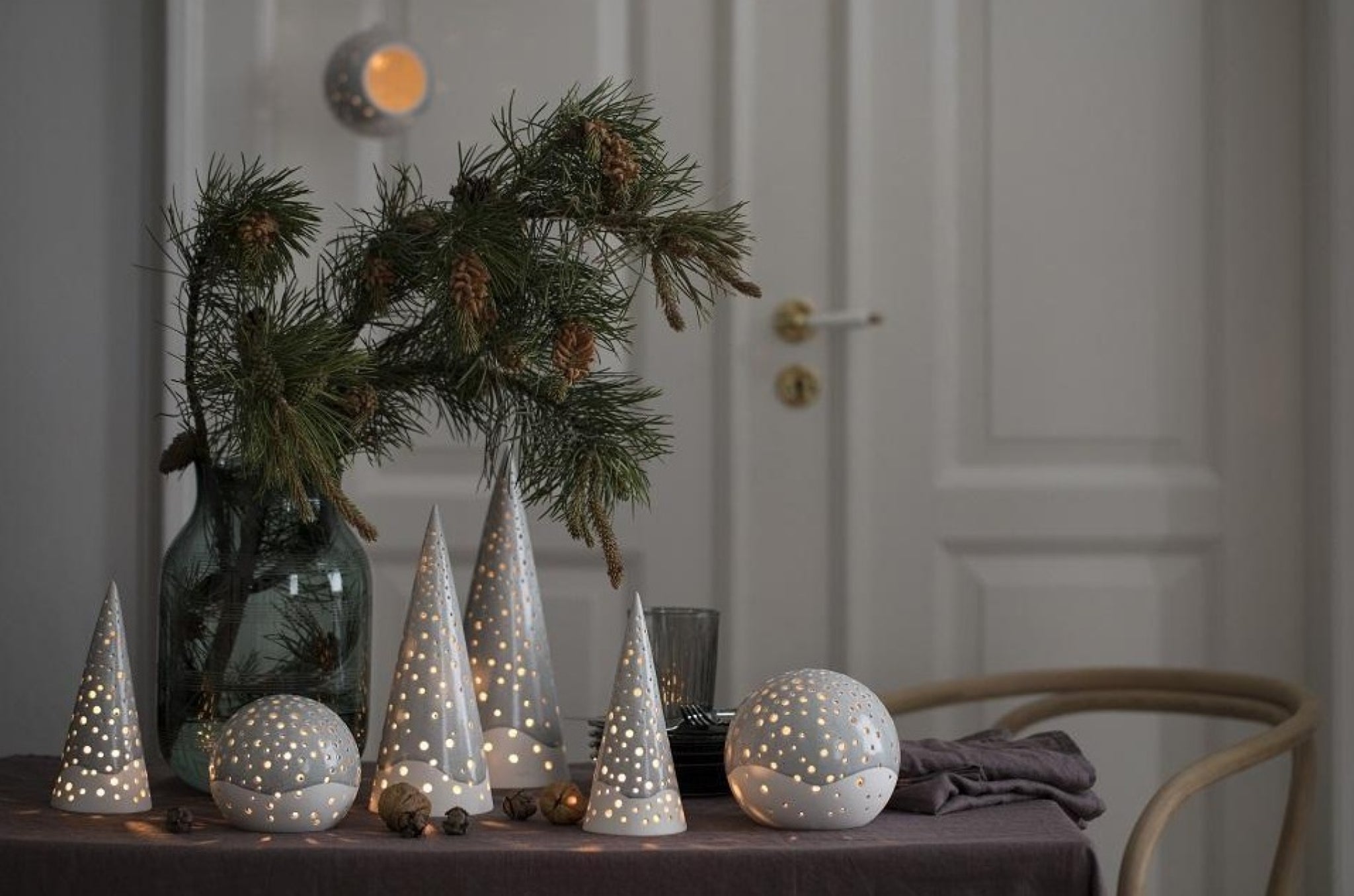 Kähler Nobili Tealight Holder H30cm, Nude