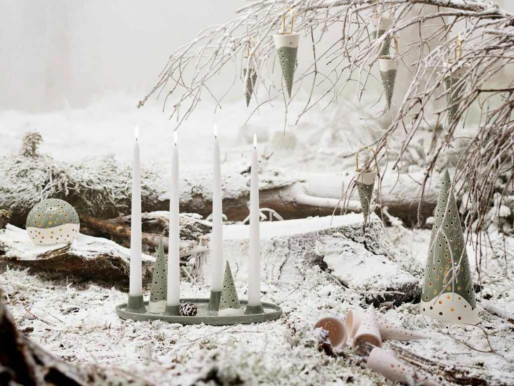 Kähler Nobili Christmas Pit Behind 5x18 Cm, Olive Green