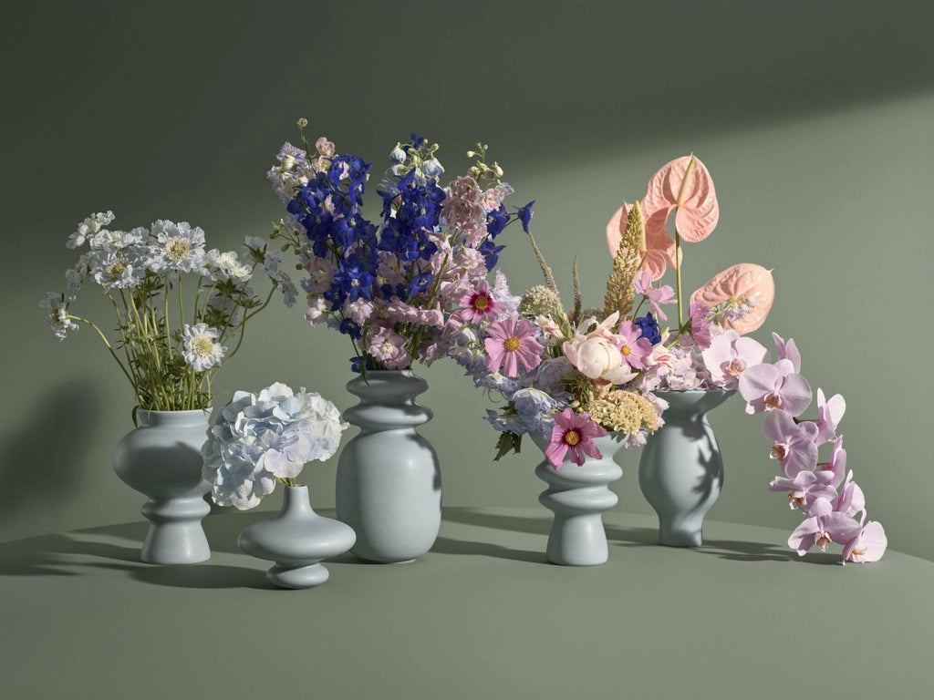 Kähler Contour Vase Blue, 29cm