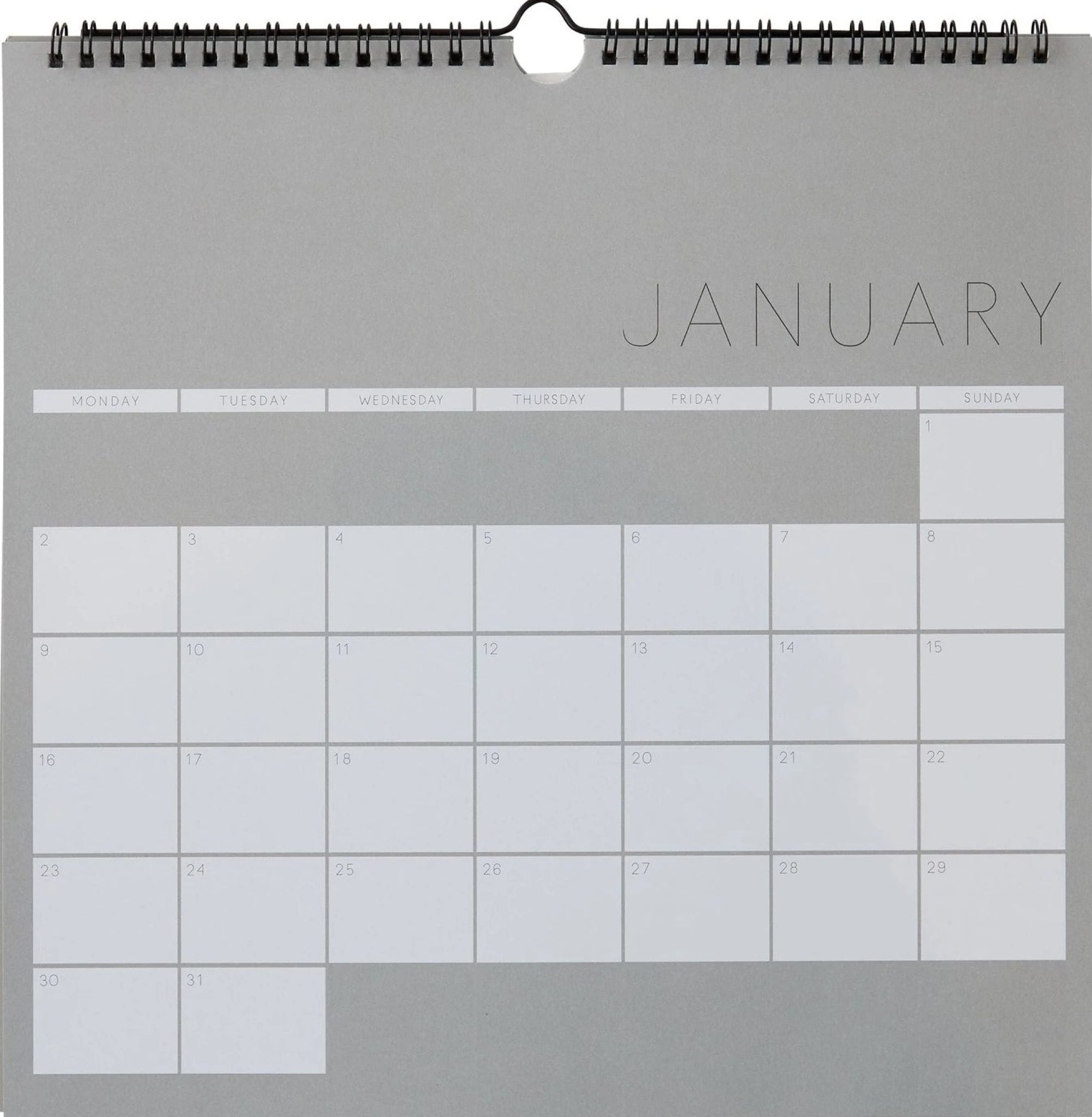Design Letters Wall Calendar 2023, Cool Gray