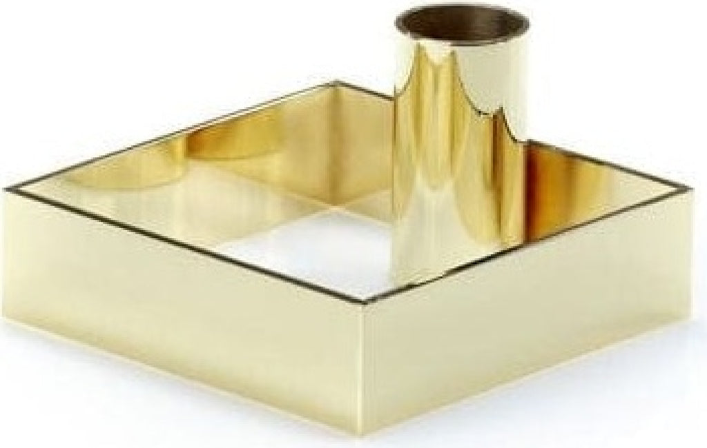 Malling Living Edge Candle Holder, Brass Polished