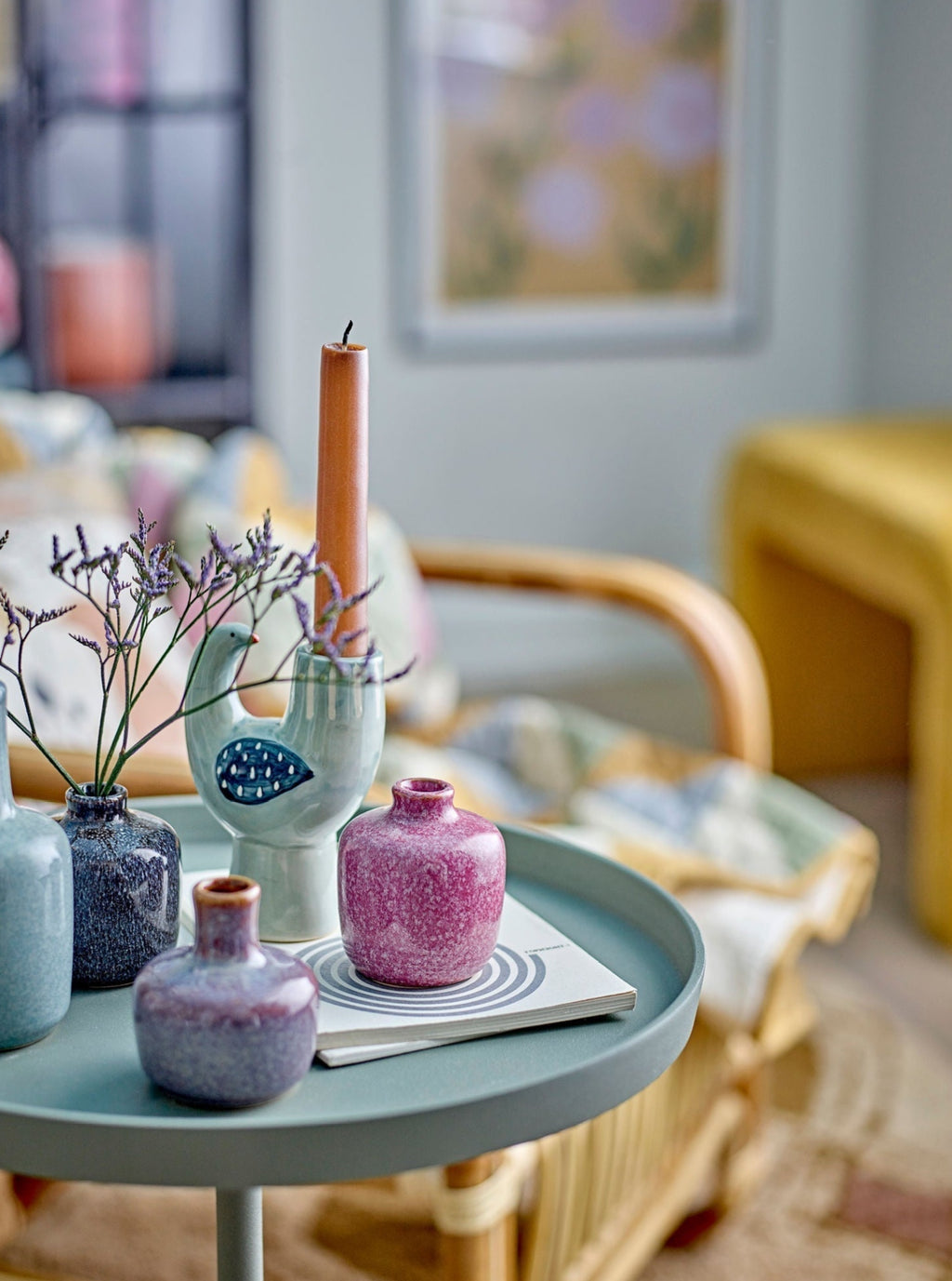 Bloomingville Maien Vase, Green, Stoneware