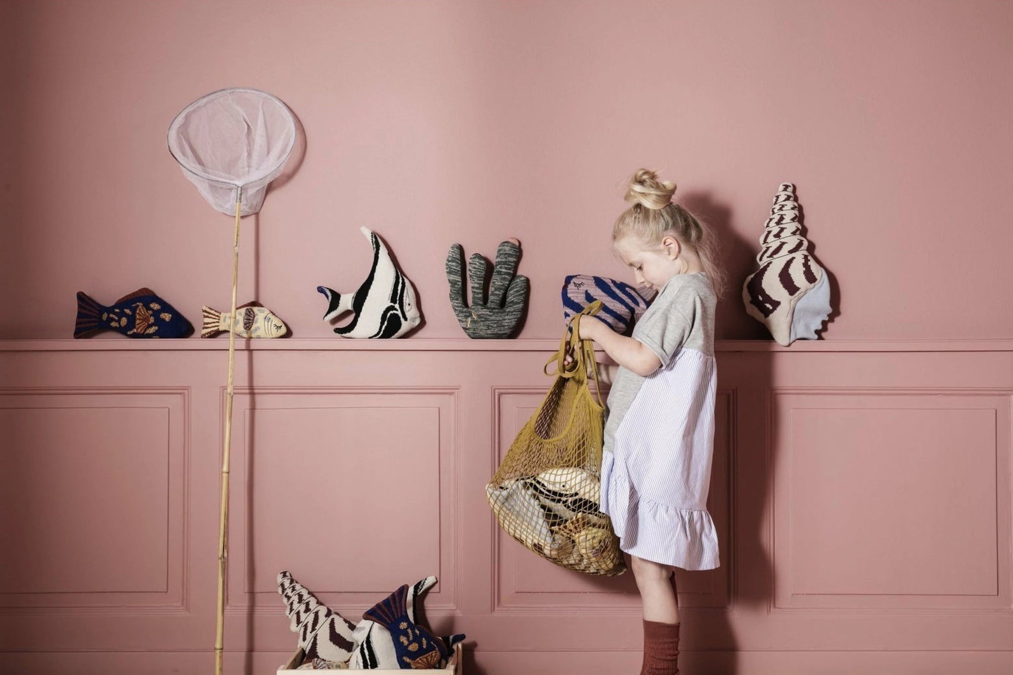 Ferm Living Fruiticana Pillow, Coral