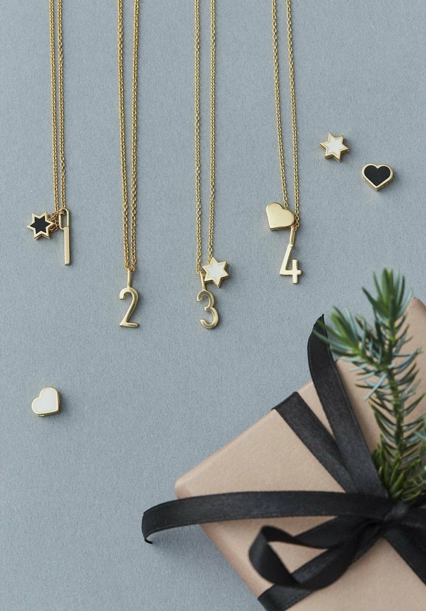 Design Letters Lucky Number counterpart, gold, number 6