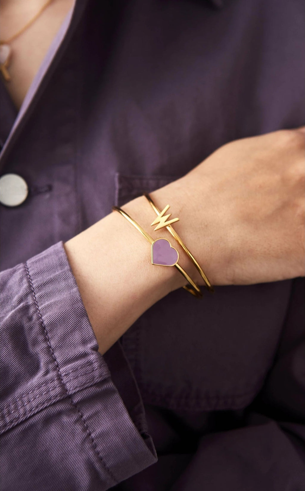 Design Letters My Bangle W Bangle, 18k Gold Plated Silver