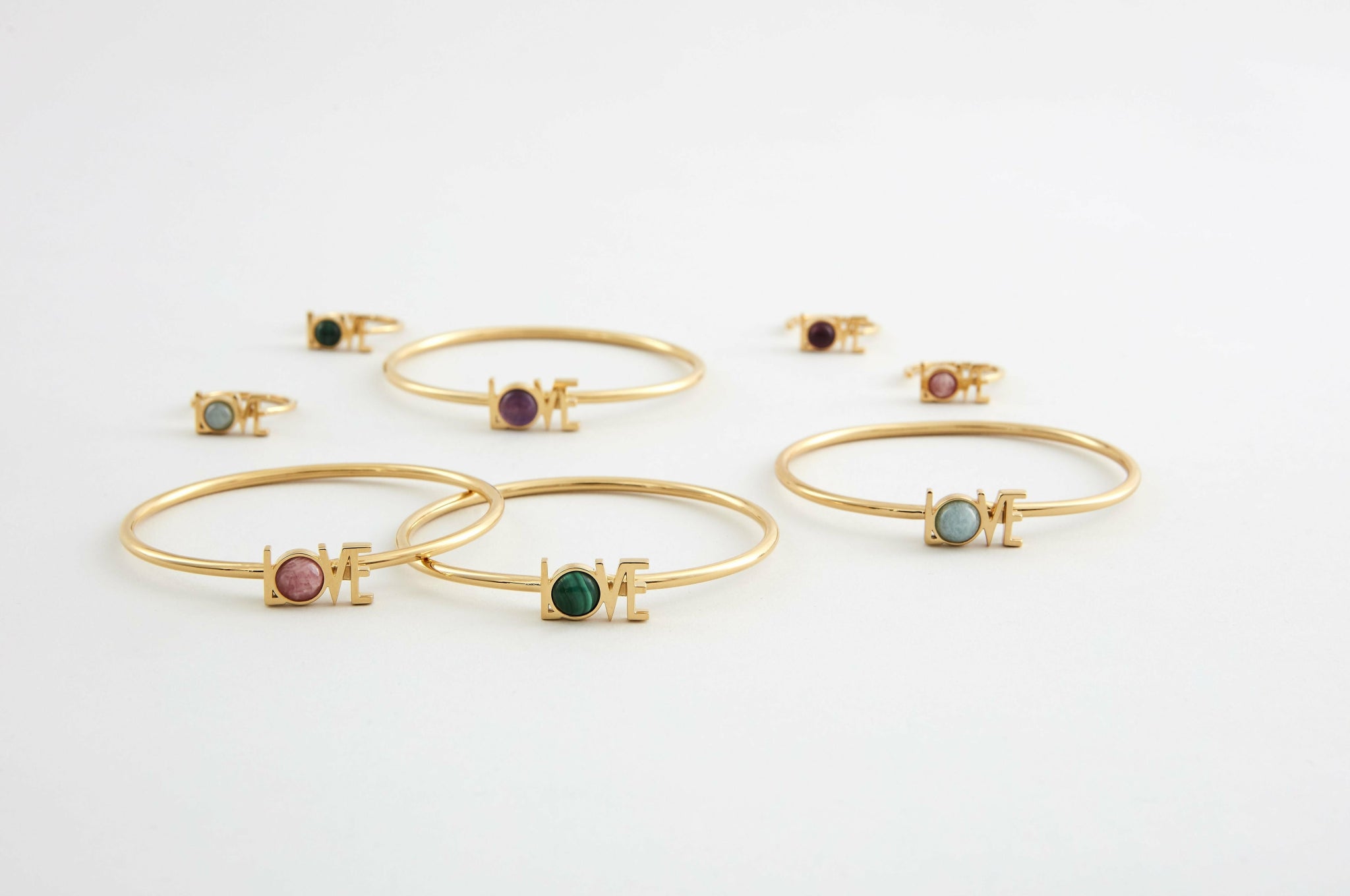 Design Letters Great Love Bangle 18k Gold Plated, Amethyst Violet