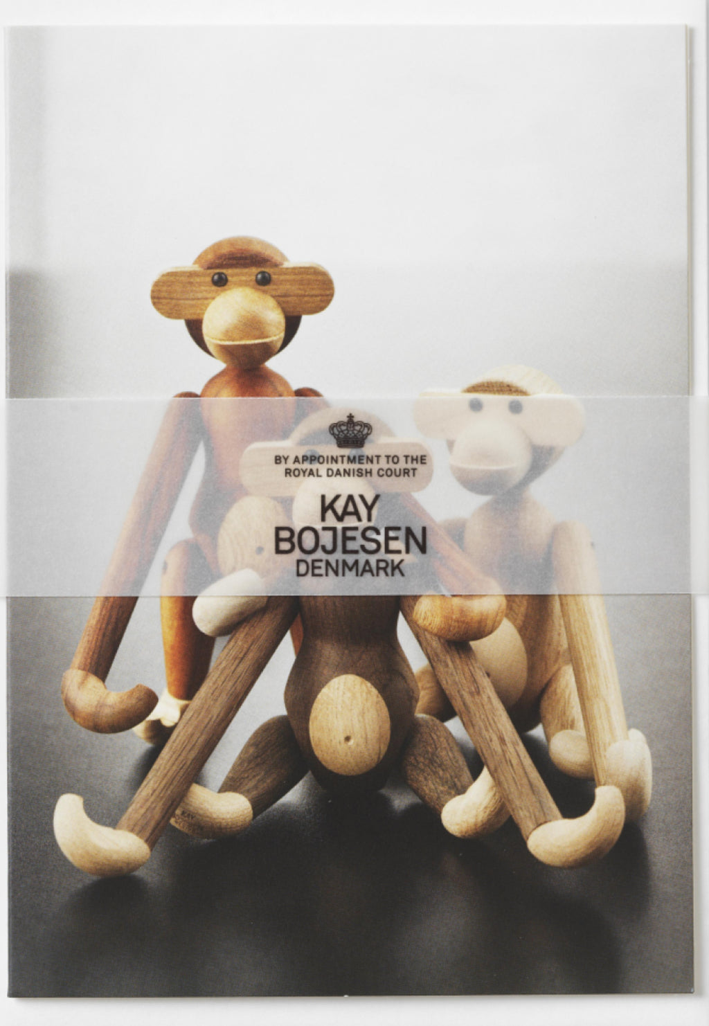 Kay Bojesen Card A6 Monkeys 3 Different Mixed Wood 1 Piece