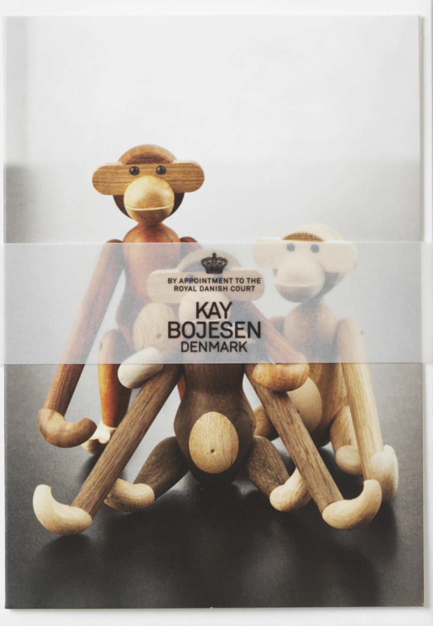 Kay Bojesen Card A6 Monkeys 3 Different Mixed Wood 1 Piece