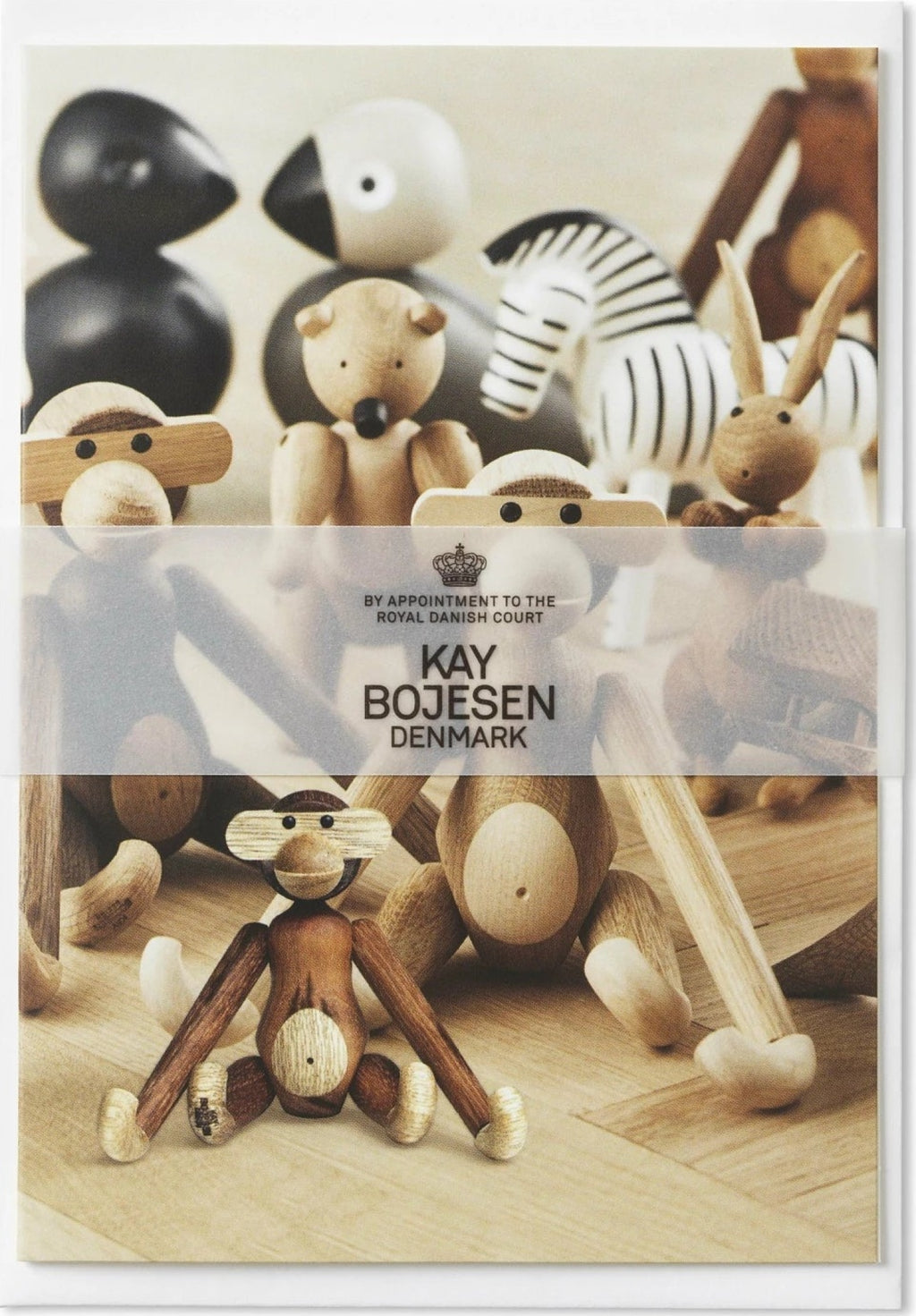 Kay Bojesen Card A6 Mini Monkey Front Mixed Wood 1 Piece