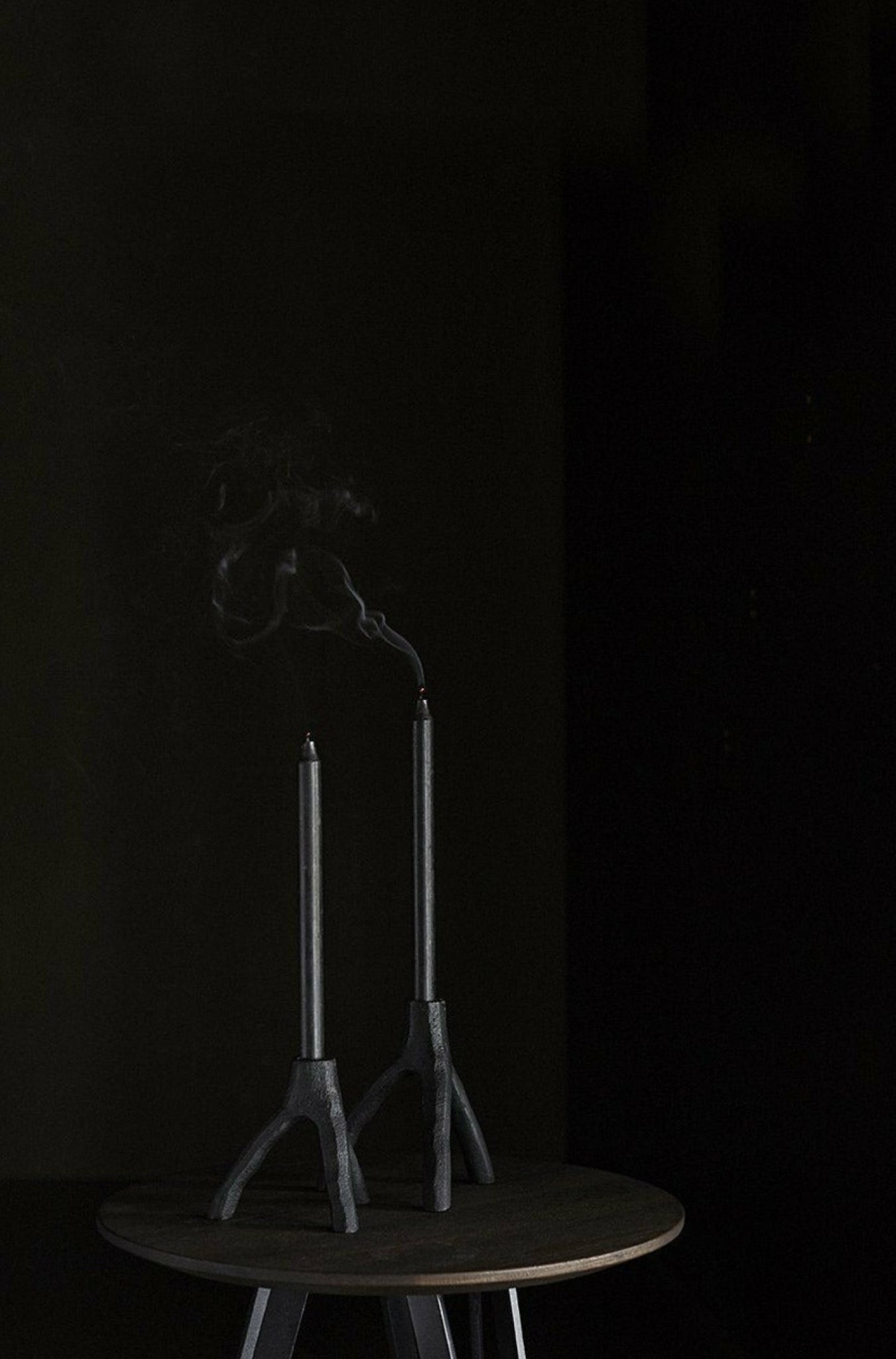 Muubs Aion Candle Holder Black, 13cm