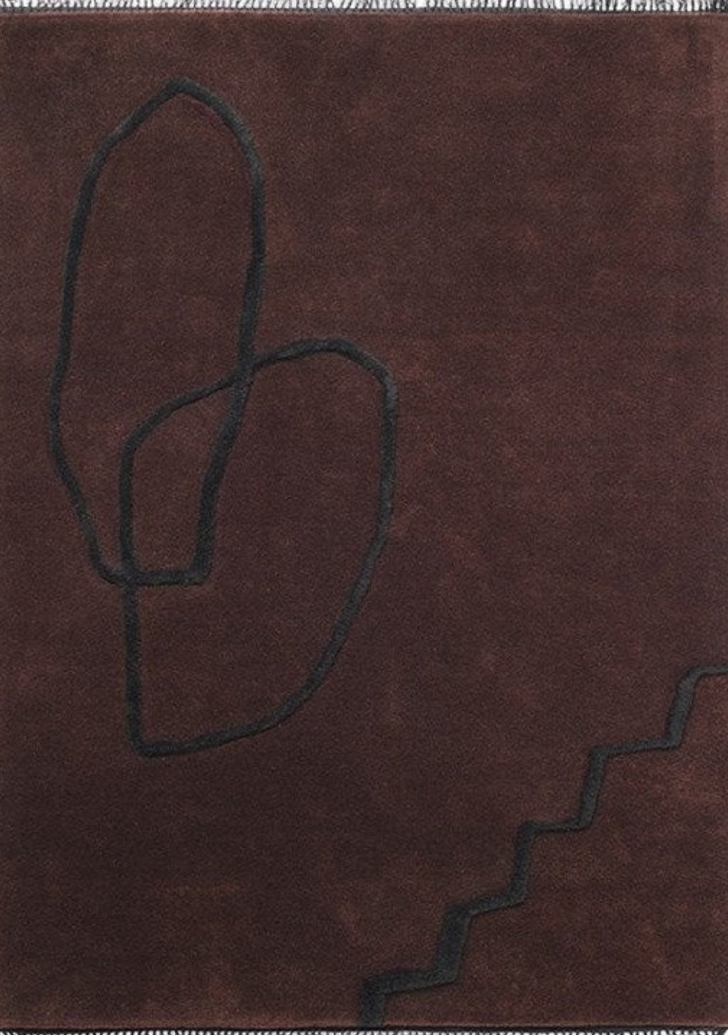 Ferm Living Desert Rug, Reddish Brown