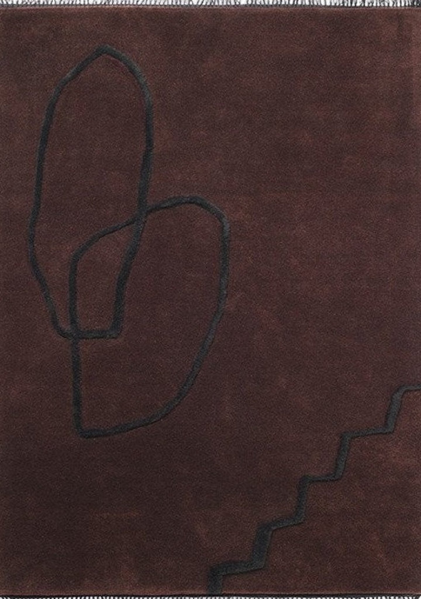 Ferm Living Desert Rug, Reddish Brown