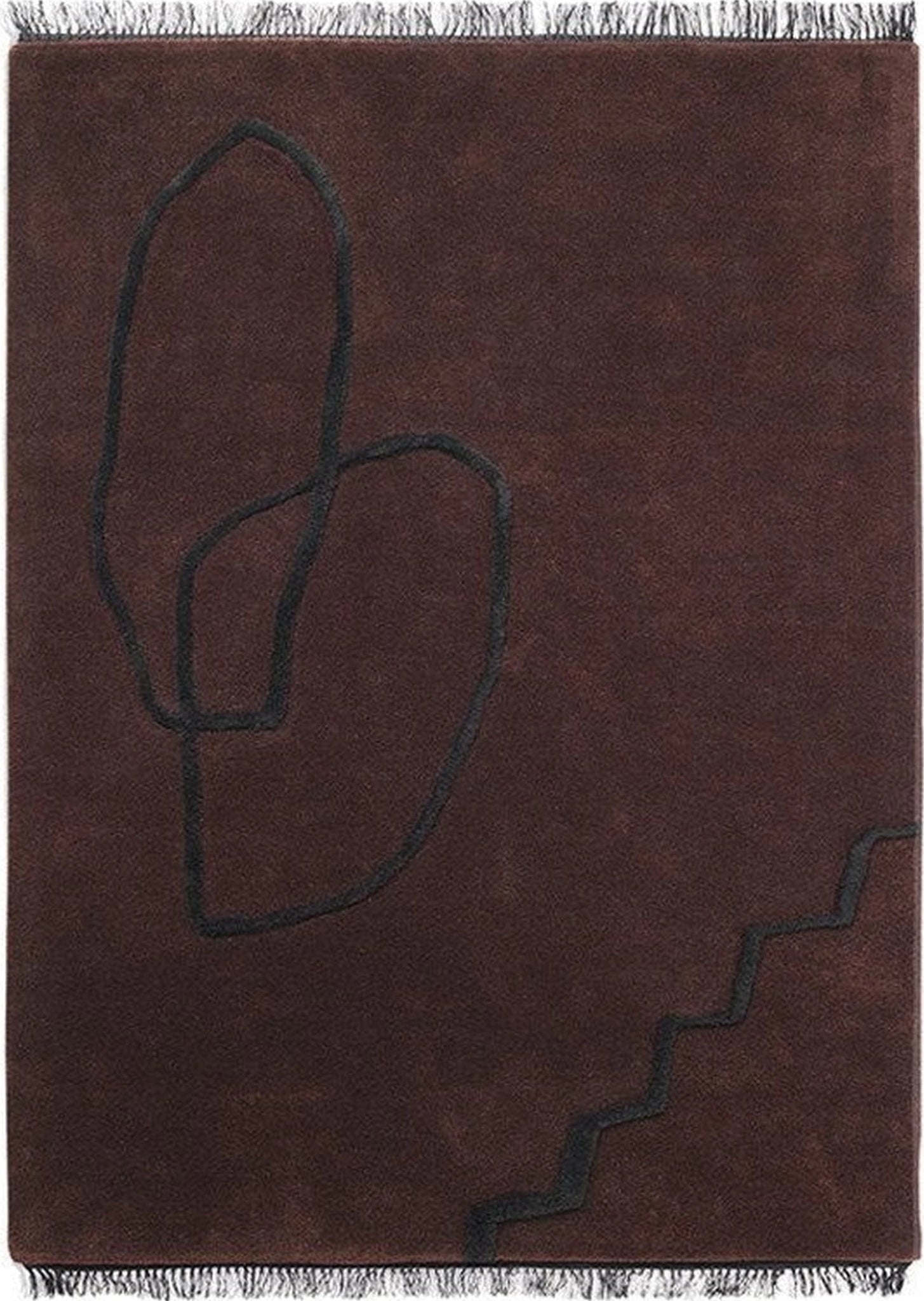 Ferm Living Desert Rug, Reddish Brown