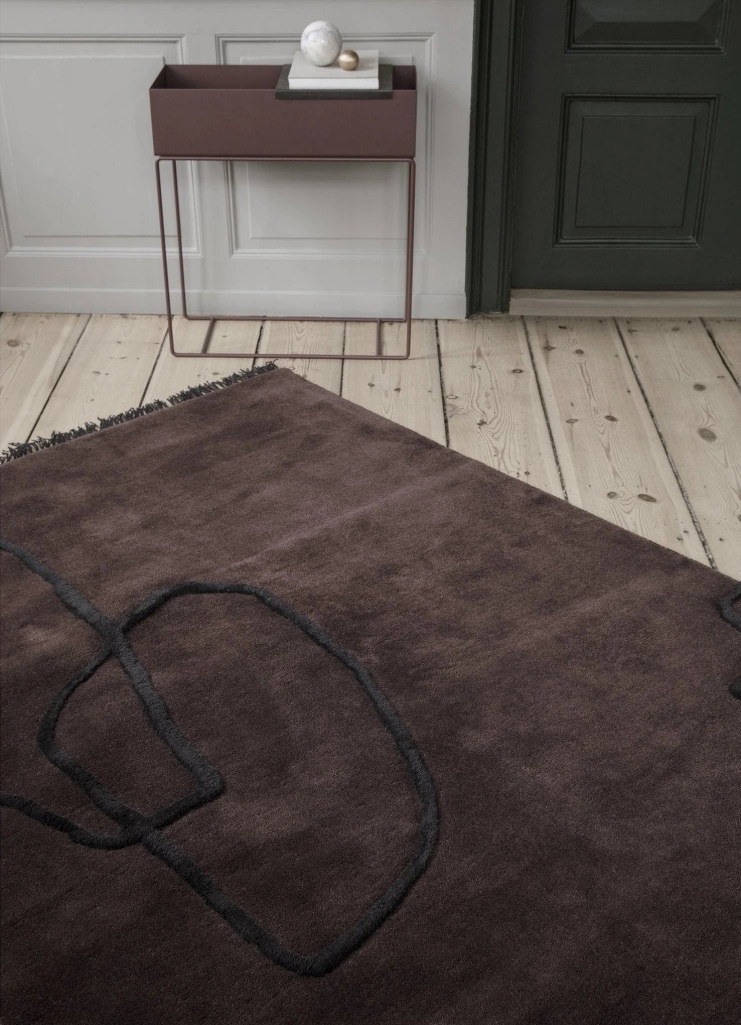 Ferm Living Desert Rug, Reddish Brown