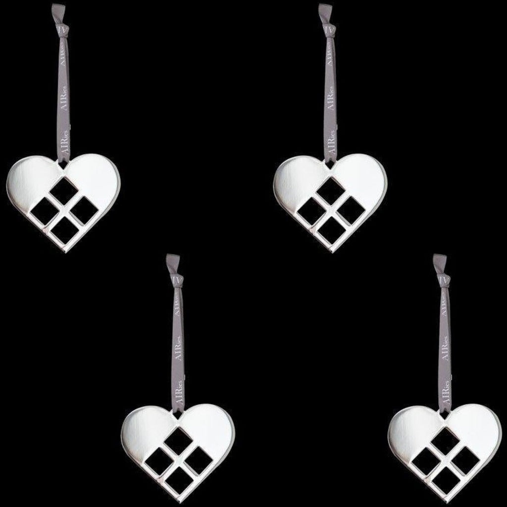 AIRies Heart Silver Set of 4, Small