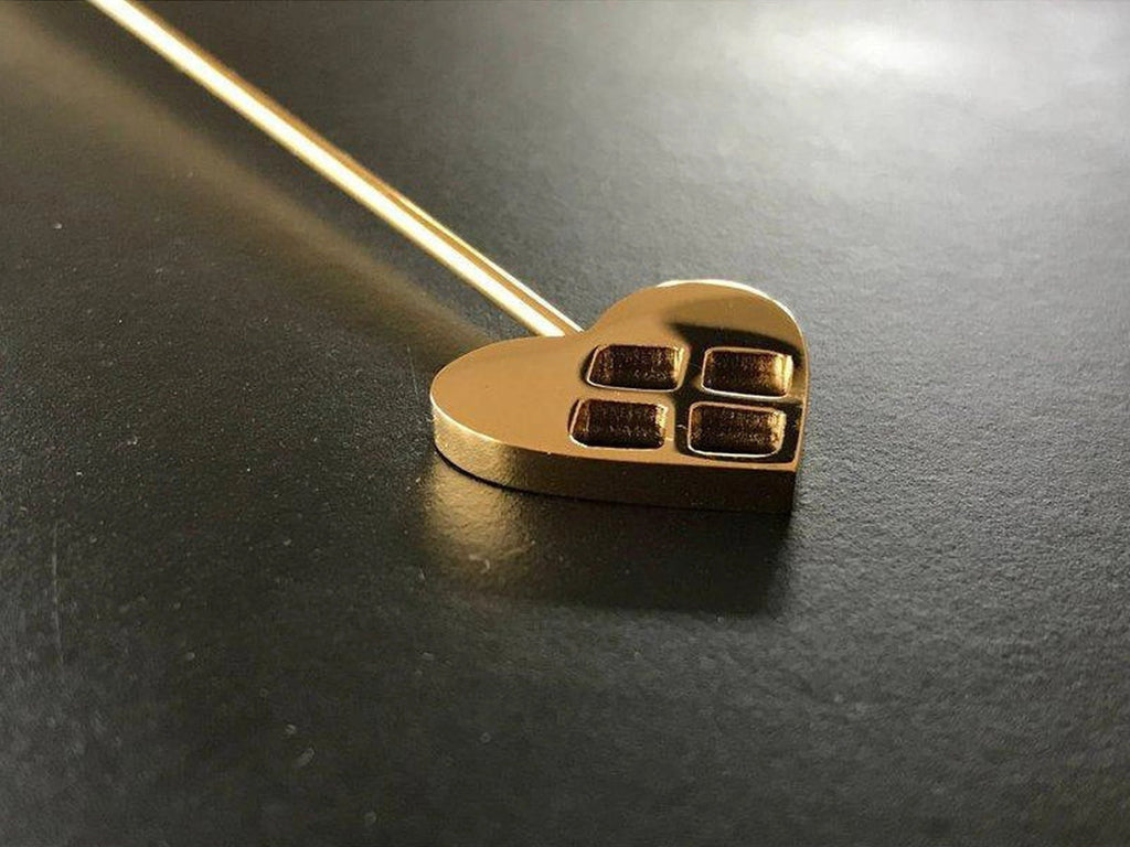 AIRies Candle Holder for Christmas Tree with Heart, Silver