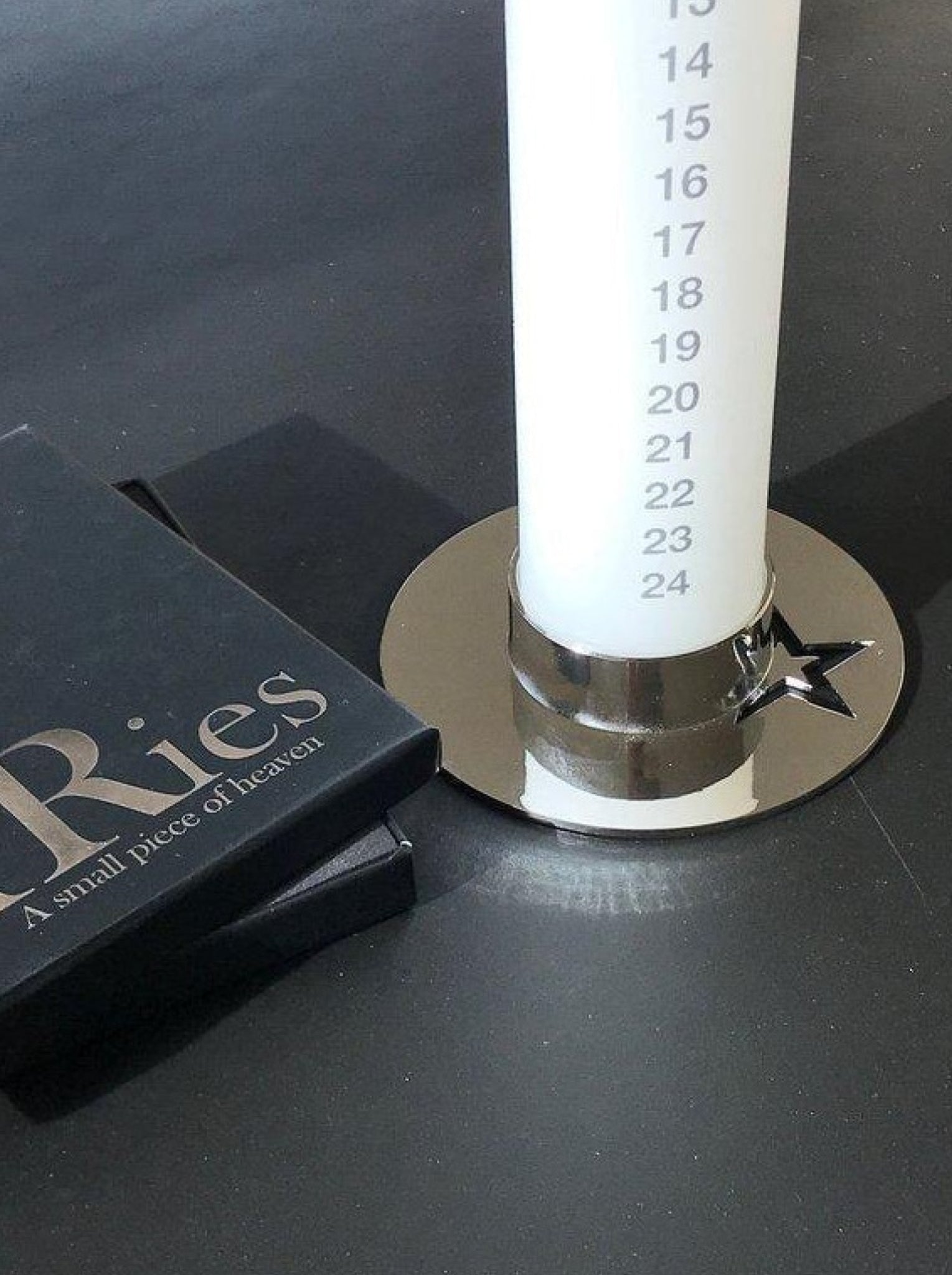 AIRies candle holder with star, silver