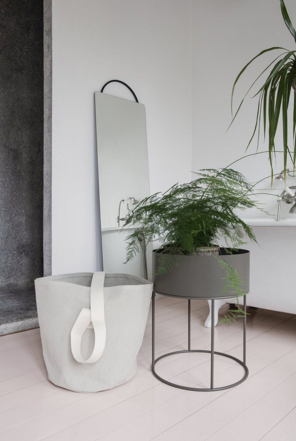 Ferm Living Chambray Basket Striped, Medium