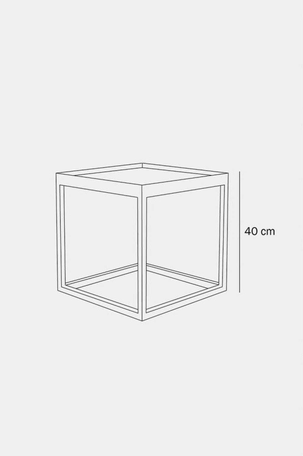 Klassik Studio KØ Cube Side Table Oak soap, smoked glass