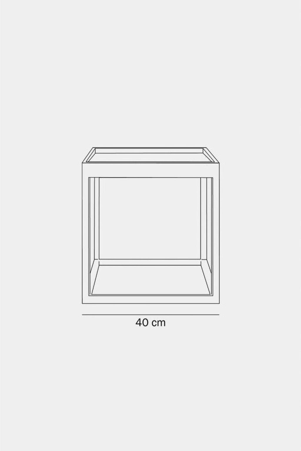 Klassik Studio KØ Cube Side Table Oak soap, smoked glass