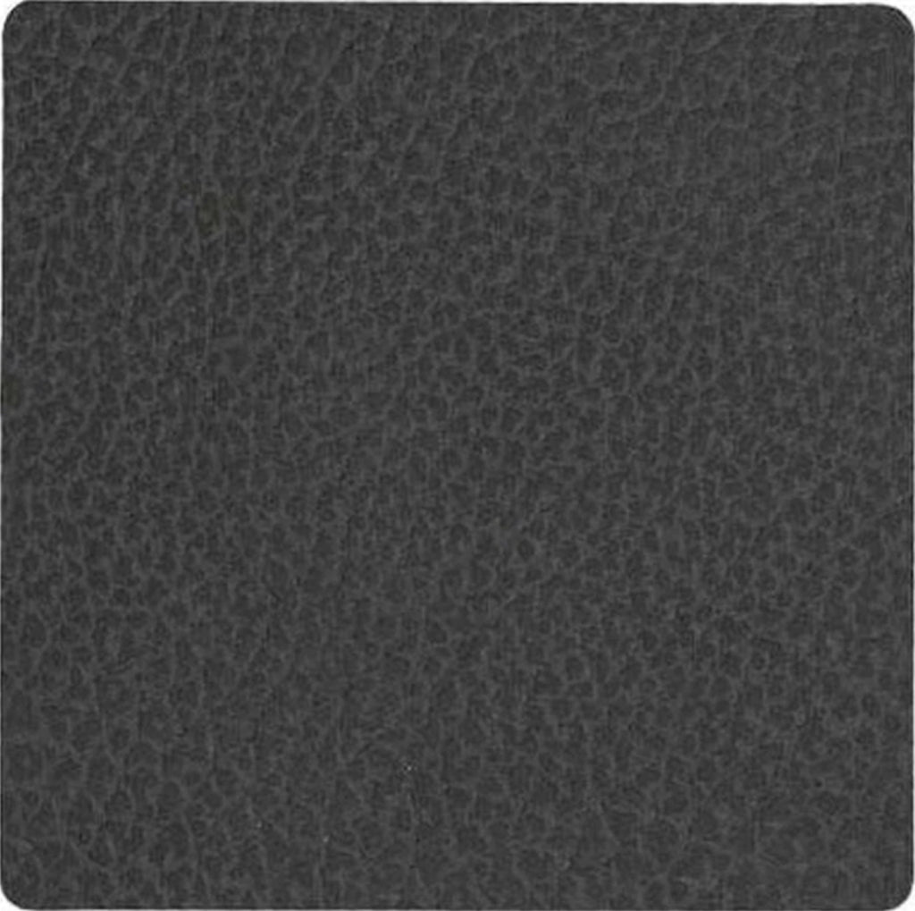 Lind DNA Square Glass Coaster Hippo Leather, Black Anthracite