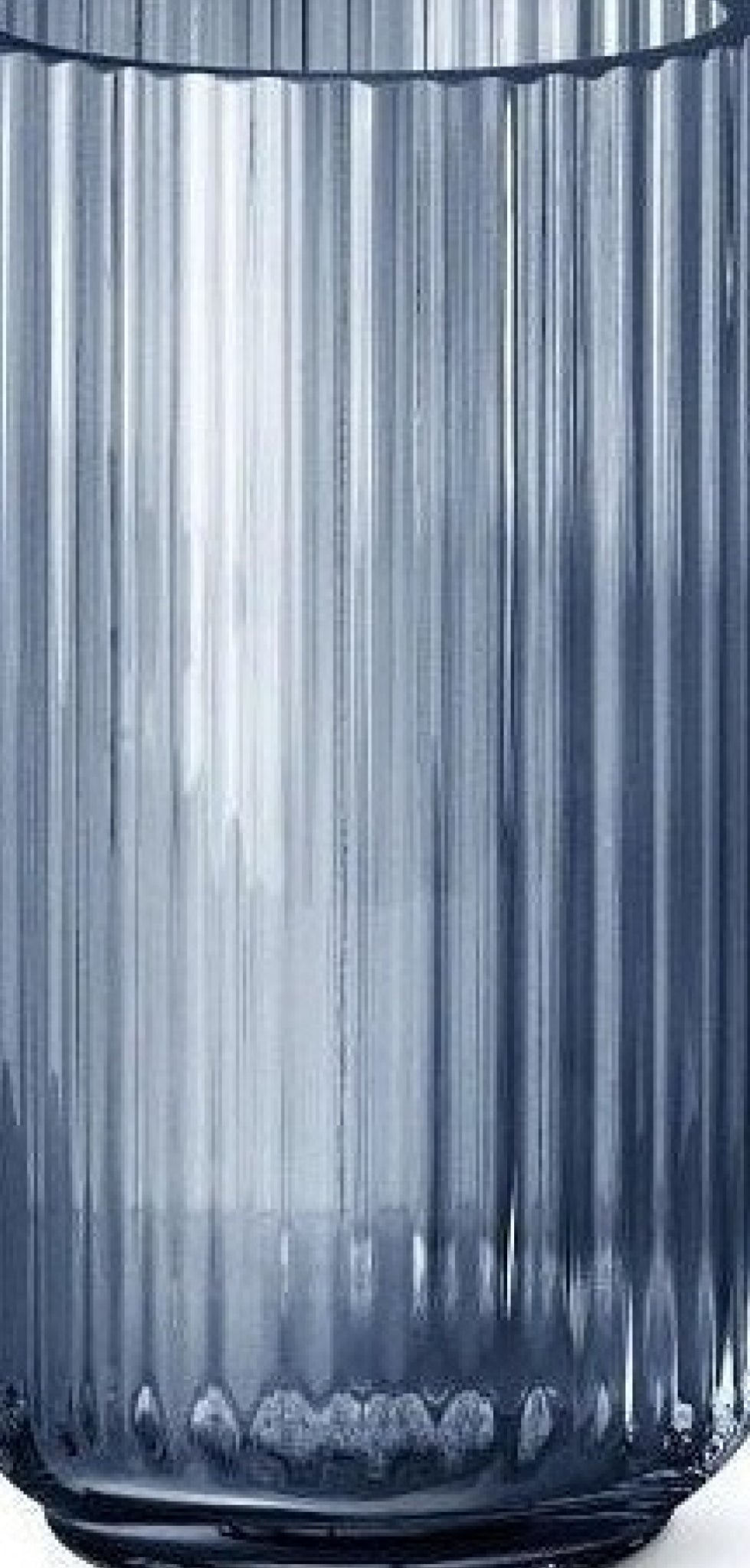 Lyngby Vase Blue Glass, 20cm