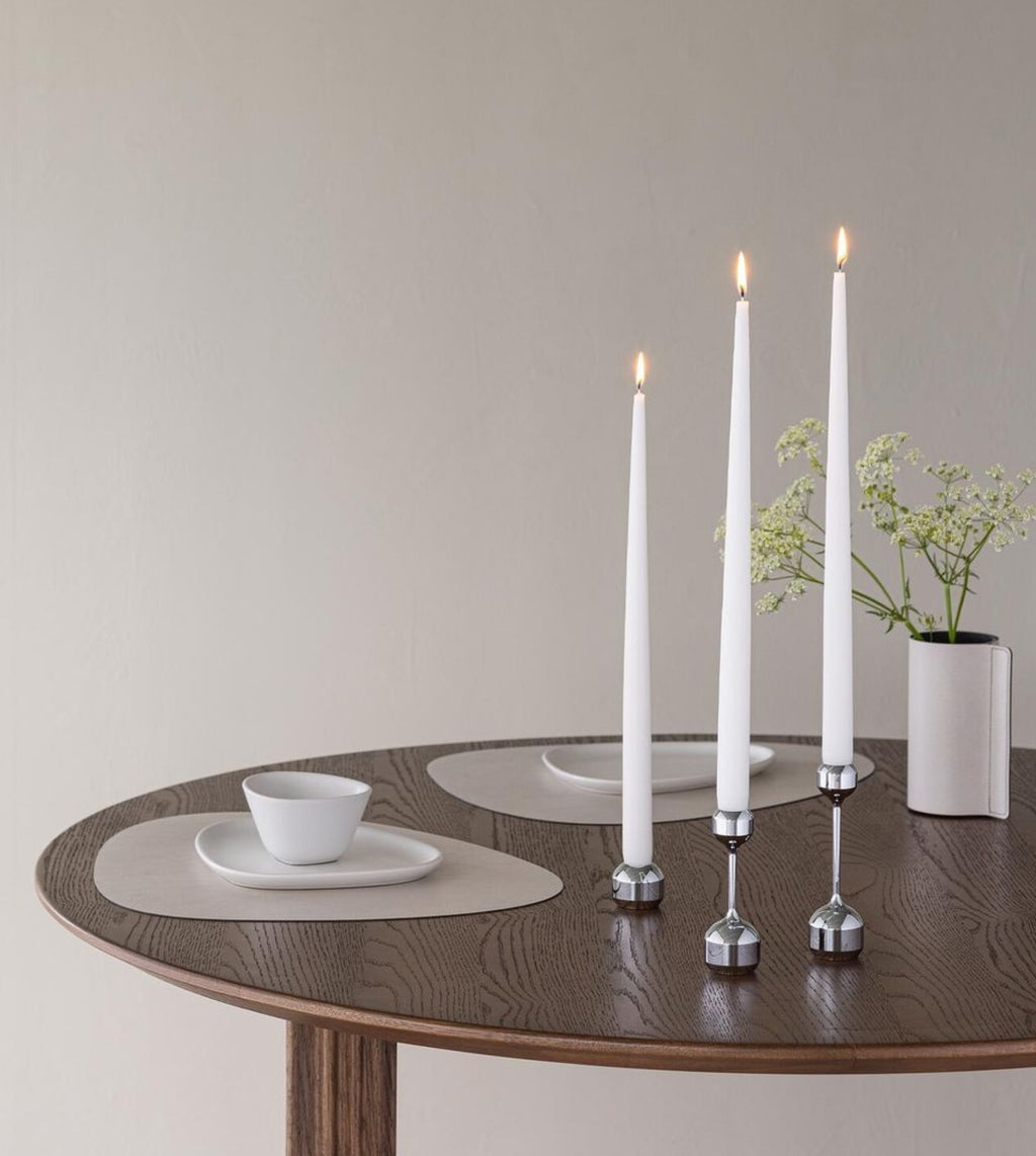 Lind DNA Silhouette Set 120+145 Candle Holder, Chrome