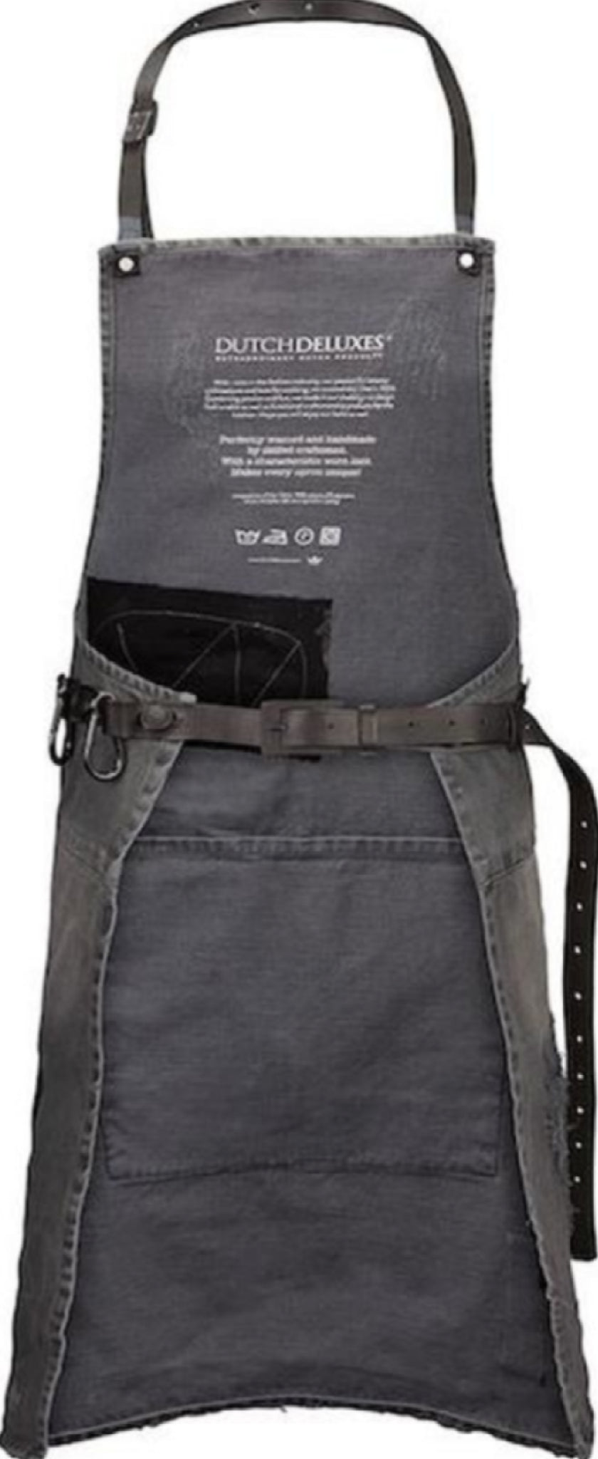 Dutchdeluxes apron in BBQ style Distressed Denim, Grey